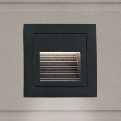 LED Вбудований світильник LORO LED/2W/230V IP65 чорний