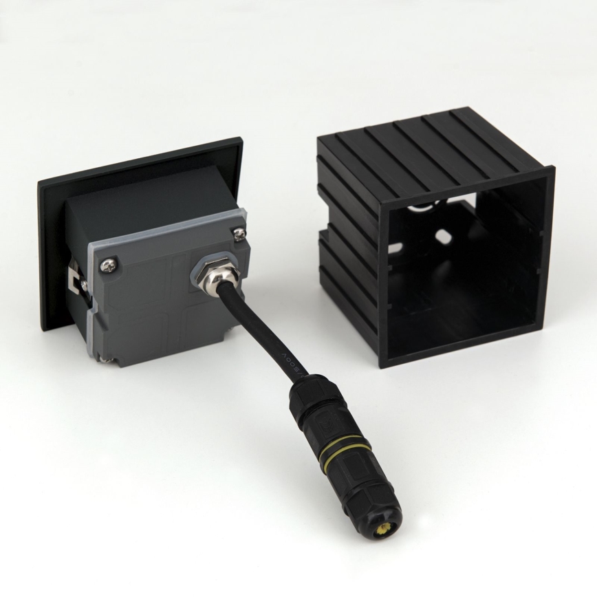 LED Вбудований світильник LORO LED/2W/230V IP65 чорний