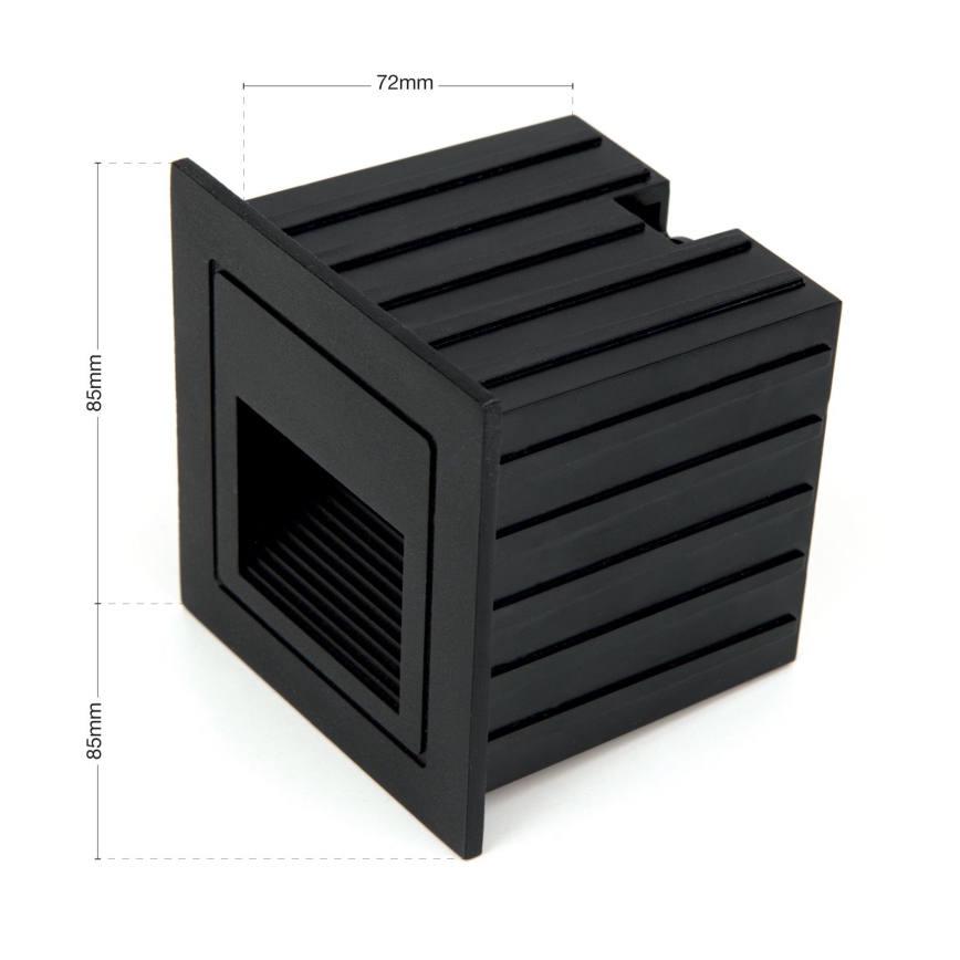 LED Вбудований світильник LORO LED/2W/230V IP65 чорний