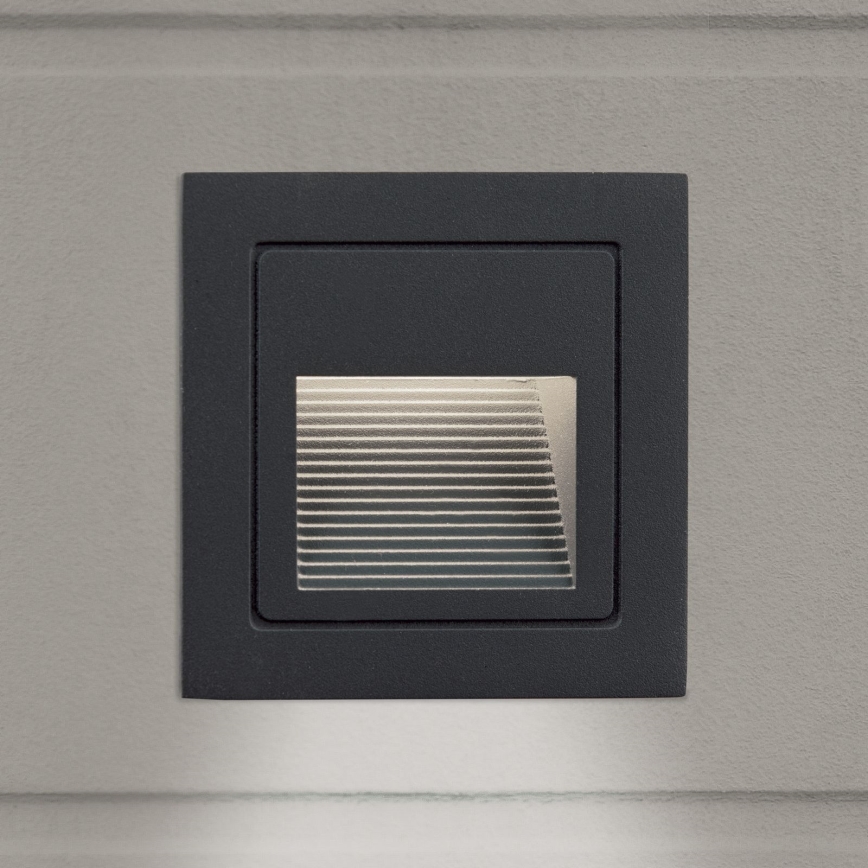 Вбудований світильник LED LORO LED/2W/230V IP65 антрацит