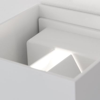 LED Вуличний настінний світильник з датчиком руху і освітленості CUBE-S LED/13W/230V IP54 білий