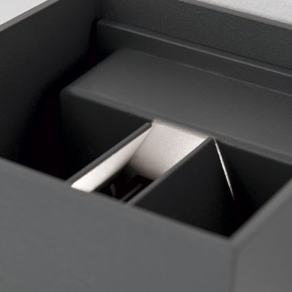 Светодиодный уличный настенный светильник с датчиком движения и сумерек CUBE-S LED/13W/230V IP54 антрацит