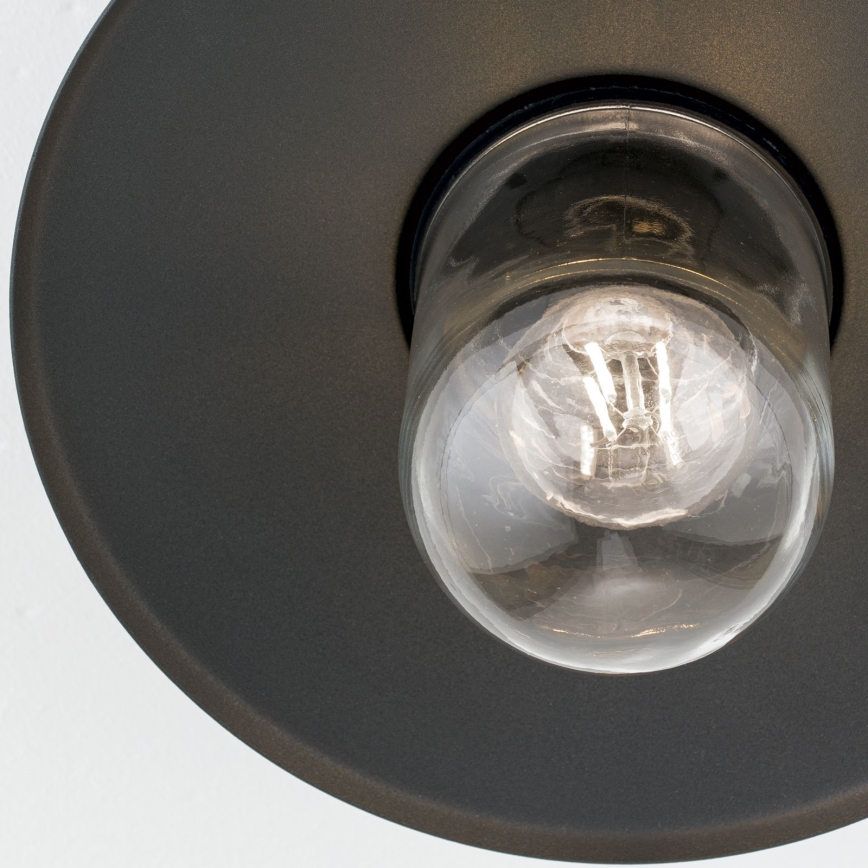 Вулична пристельова люстра EDWARD 1xE27/60W/230V IP44 чорний