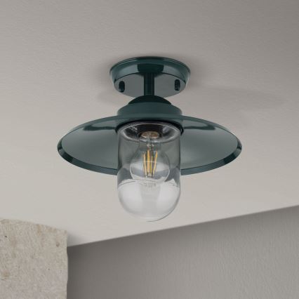 Вулична пристельова люстра EDWARD 1xE27/60W/230V IP44 зелений