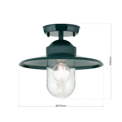 Вулична пристельова люстра EDWARD 1xE27/60W/230V IP44 зелений