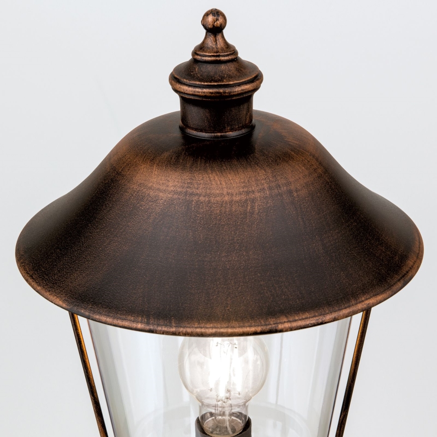 Уличная лампа KENZO 1xE27/100W/230V IP44 бронзовый/патина