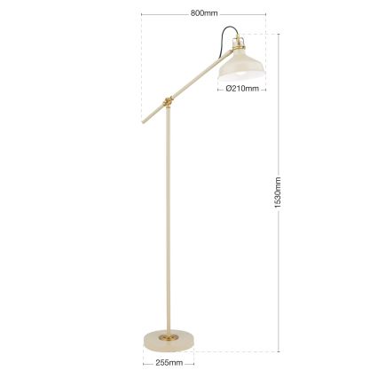 Торшер SCHILLER 1xE27/40W/230V кремовый/бронзовый