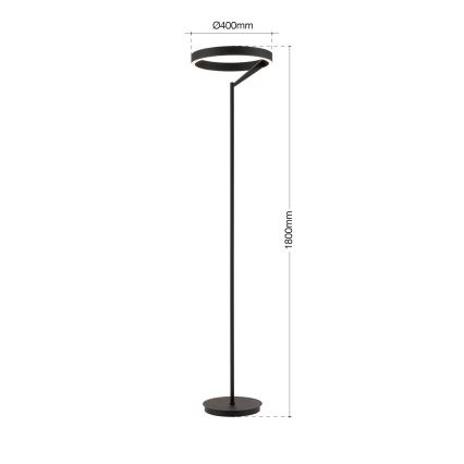 Диммируемая LED напольная лампа KOLK LED/40W/230V 2700/4000K чёрная
