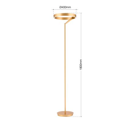 Светодиодная напольная лампа KOLK, регулируемая по яркости, LED/40W/230V 2700/4000K, золотая