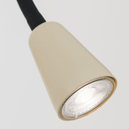 Диммируемая гибкая настенная лампа DOTTY 1xGU10/10W/230V бежево-чёрная