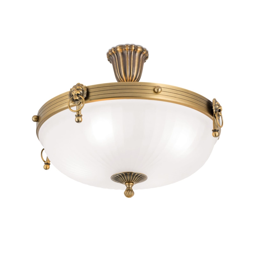 Припотолочная люстра ROCCA 4xE27/60W/230V диаметр 43 см бронзовый/белый