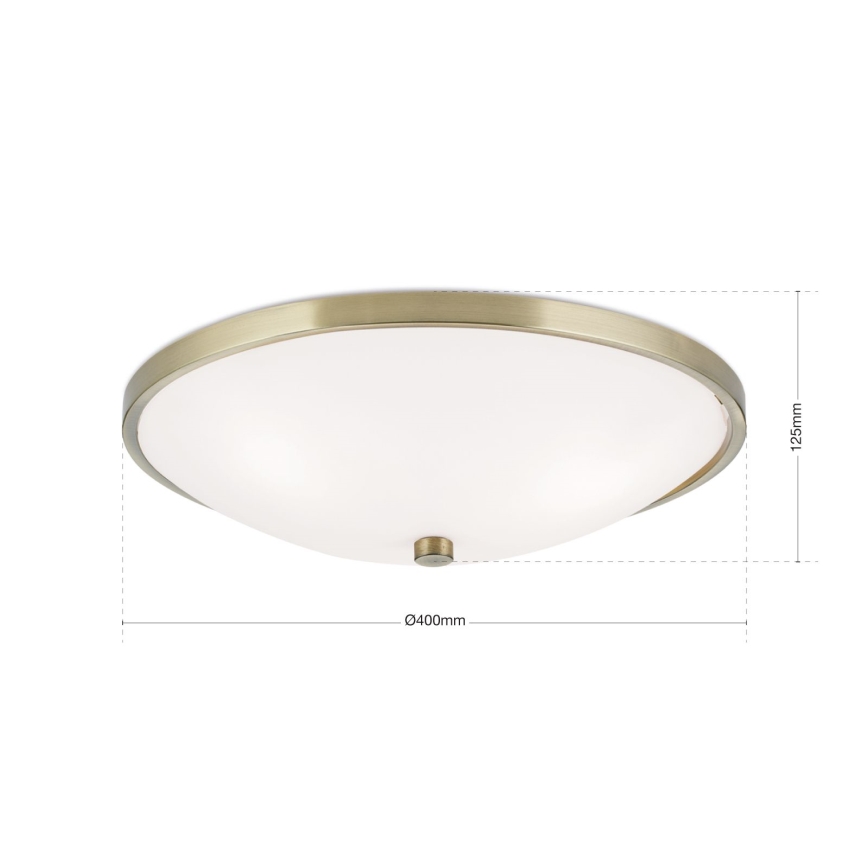 Потолочный светильник AIDA 3xE27/60W/230V диаметр 40 см латунь