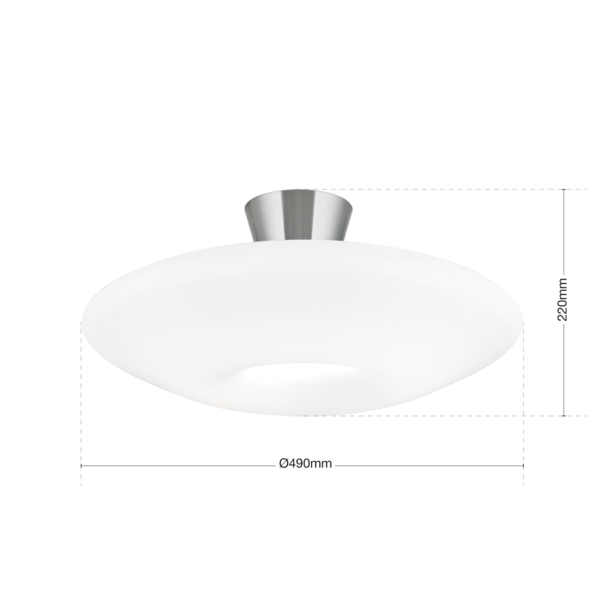 Стельовий світильник BLANC 2xE27/60W/230V діаметр 49 см матовий хром