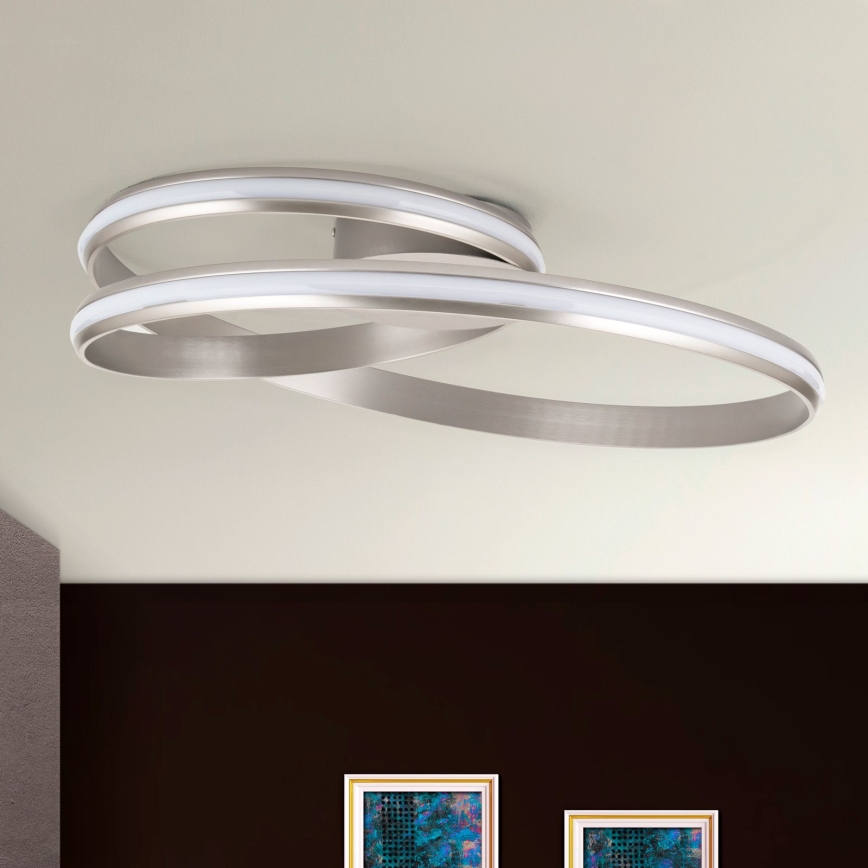 Світлодіодний стельовий світильник з регулюванням яскравості CIRCUS LED/30W/230V срібний
