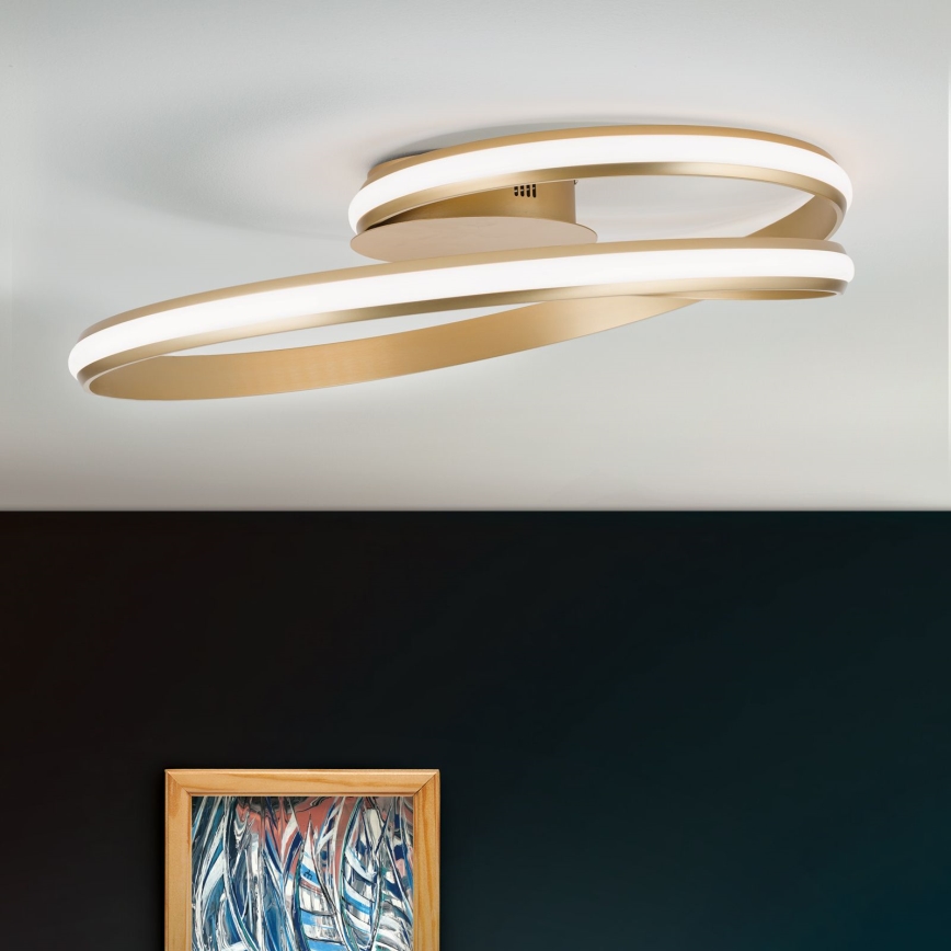 Світлодіодний стельовий світильник з регулюванням яскравості CIRCUS LED/30W/230V золотий