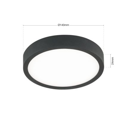 Светодиодный потолочный светильник BULLY LED/12W/230V диаметр 14 см черный