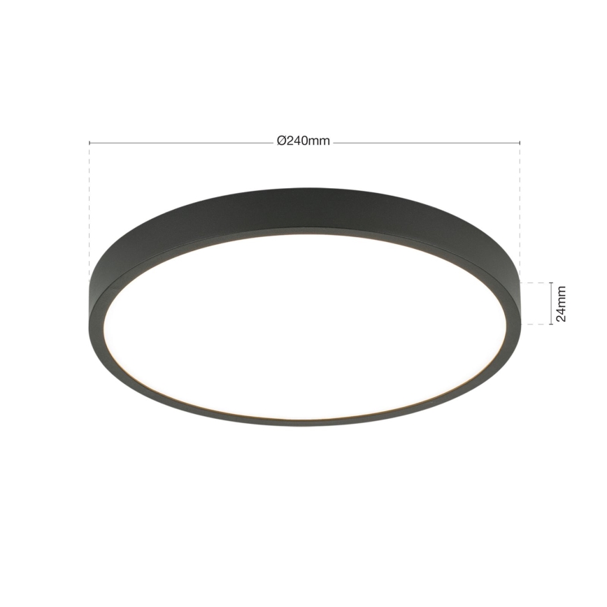 Светодиодный потолочный светильник BULLY LED/24W/230V диаметр 24 см черный