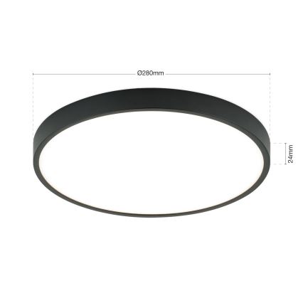 Стельовий LED світильник BULLY LED/28W/230V діаметр 28 см чорний