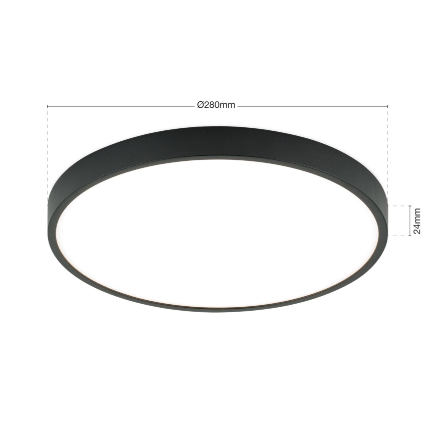 Стельовий LED світильник BULLY LED/28W/230V діаметр 28 см чорний
