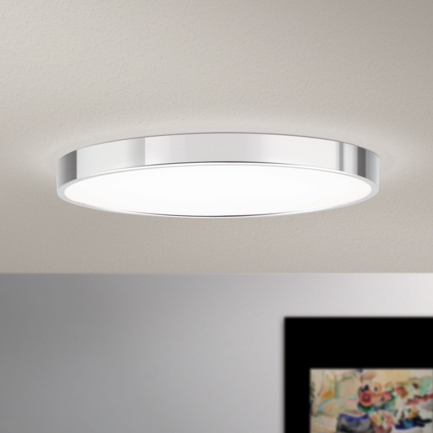 Стельовий LED світильник BULLY LED/28W/230V діаметр 28 см глянцевий хром