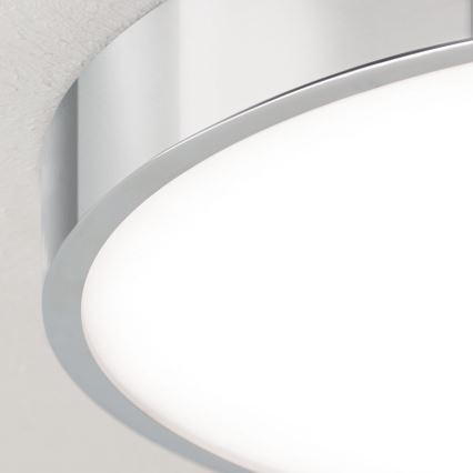 Стельовий LED світильник BULLY LED/28W/230V діаметр 28 см глянцевий хром