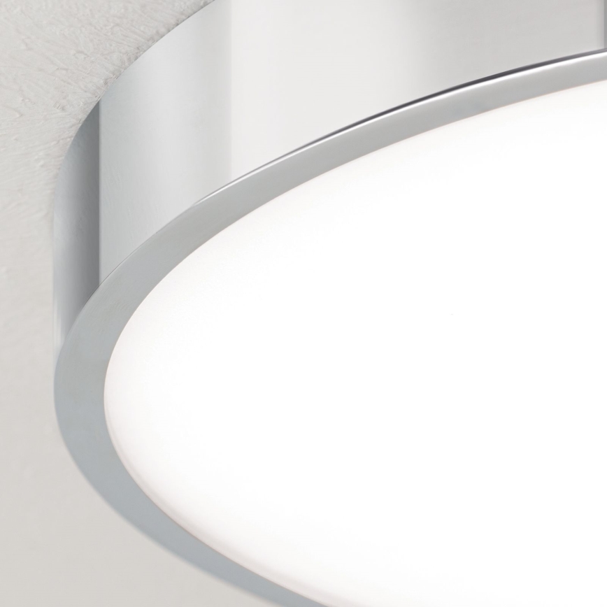 Стельовий LED світильник BULLY LED/28W/230V діаметр 28 см глянцевий хром