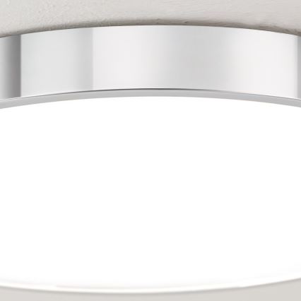 Стельовий LED світильник BULLY LED/28W/230V діаметр 28 см глянцевий хром