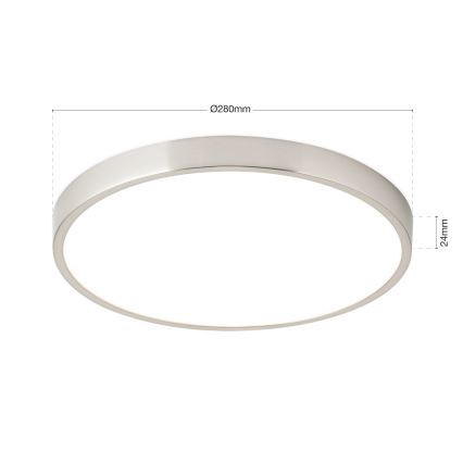 Стельовий LED світильник BULLY LED/28W/230V діаметр 28 см матовий хром