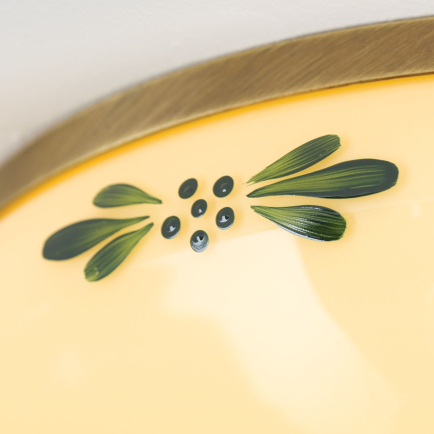 Потолочный светильник LANDHAUS 2xE27/60W/230V диаметр 28 см бронзовый/бежевый