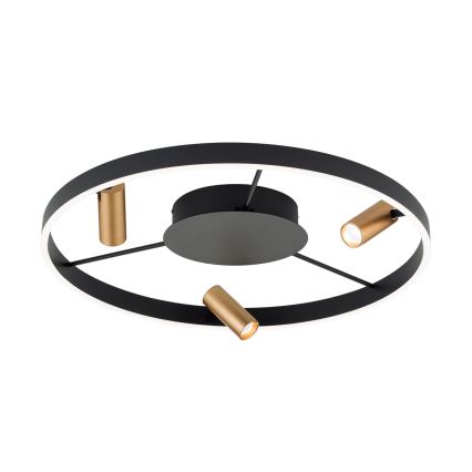 Світильник стельовий світлодіодний димований BERLIN LED/50W/230V чорний/золотий