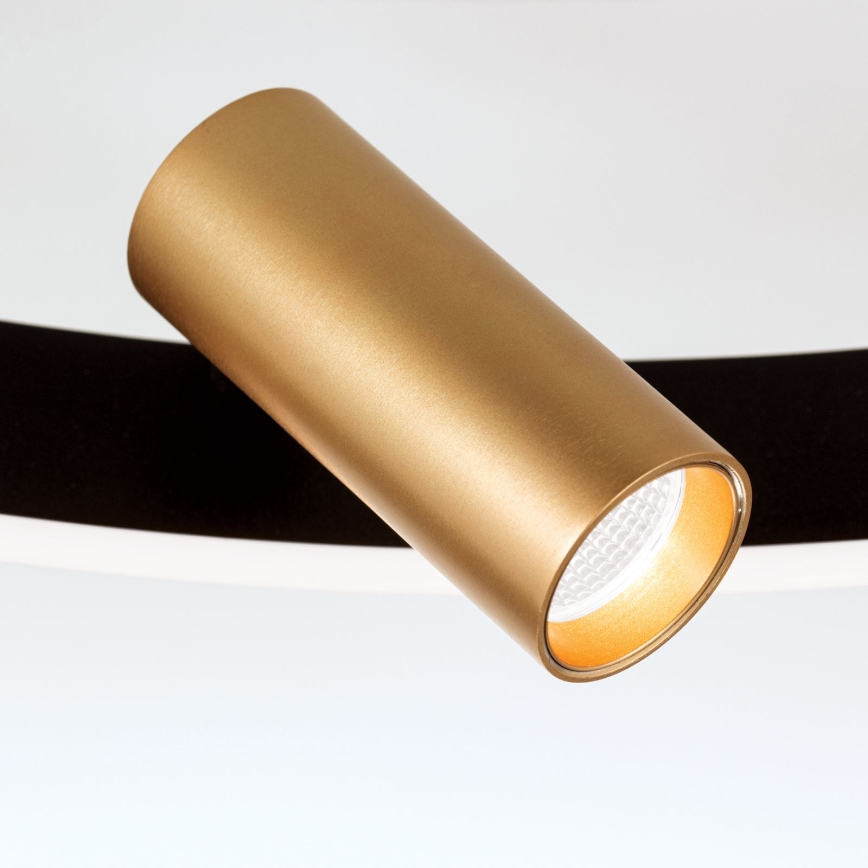 Світильник стельовий світлодіодний димований BERLIN LED/50W/230V чорний/золотий