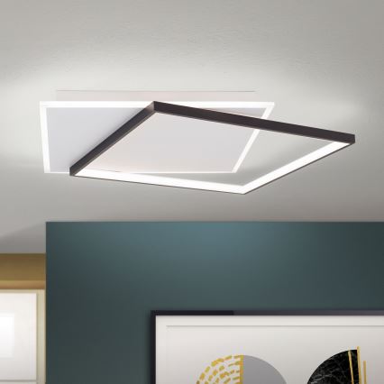 Светодиодный потолочный светильник с регулированием яркости EMANUEL LED/50W/230V белый/черный