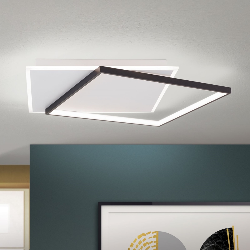 Светодиодный потолочный светильник с регулированием яркости EMANUEL LED/50W/230V белый/черный