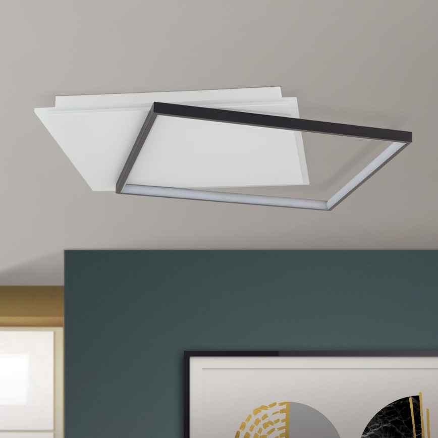 Светодиодный потолочный светильник с регулированием яркости EMANUEL LED/50W/230V белый/черный