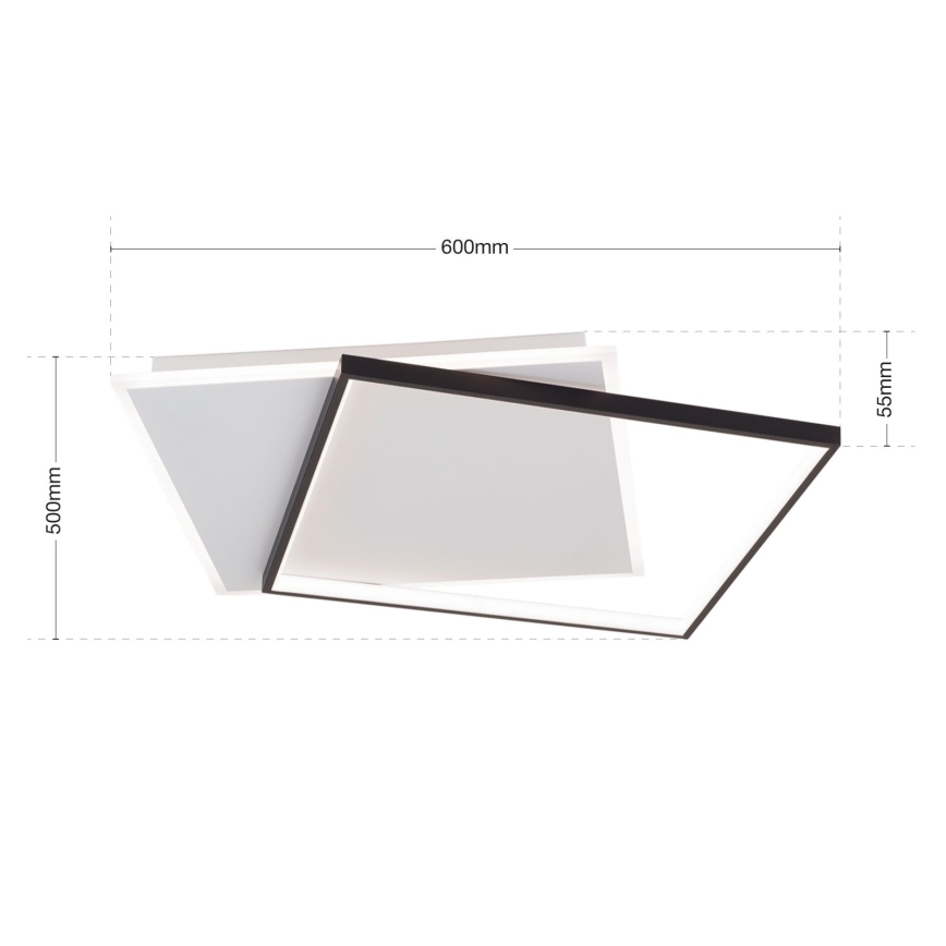 Светодиодный потолочный светильник с регулированием яркости EMANUEL LED/50W/230V белый/черный