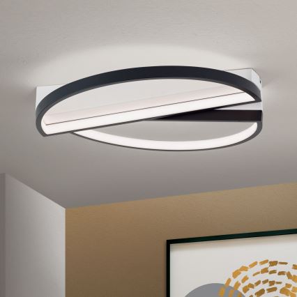Светодиодный потолочный светильник с регулированием яркости OLGA LED/28W/230V черный/белый