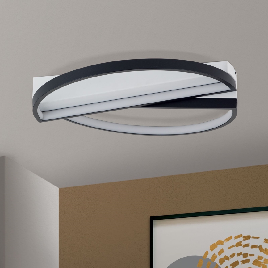 Светодиодный потолочный светильник с регулированием яркости OLGA LED/28W/230V черный/белый