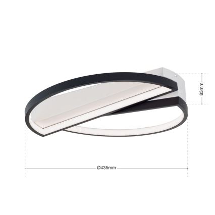 Светодиодный потолочный светильник с регулированием яркости OLGA LED/28W/230V черный/белый