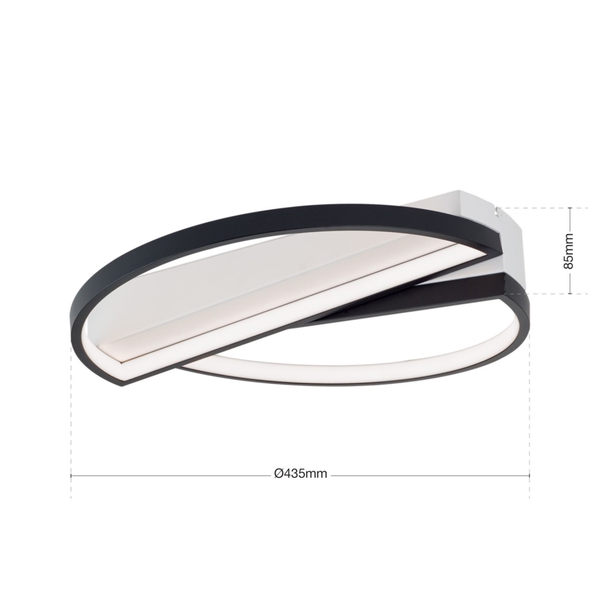 Светодиодный потолочный светильник с регулированием яркости OLGA LED/28W/230V черный/белый