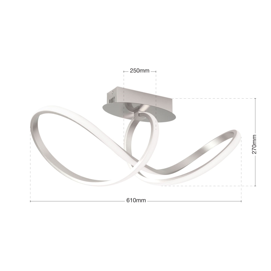 Пристельова LED люстра з регулюванням яскравості CIRCUS LED/30W/230V матовий хром
