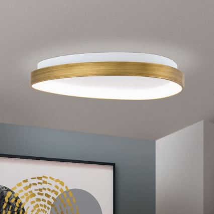 Светодиодный потолочный светильник CHARLIE LED/35W/230V диаметр 45 см золотистый