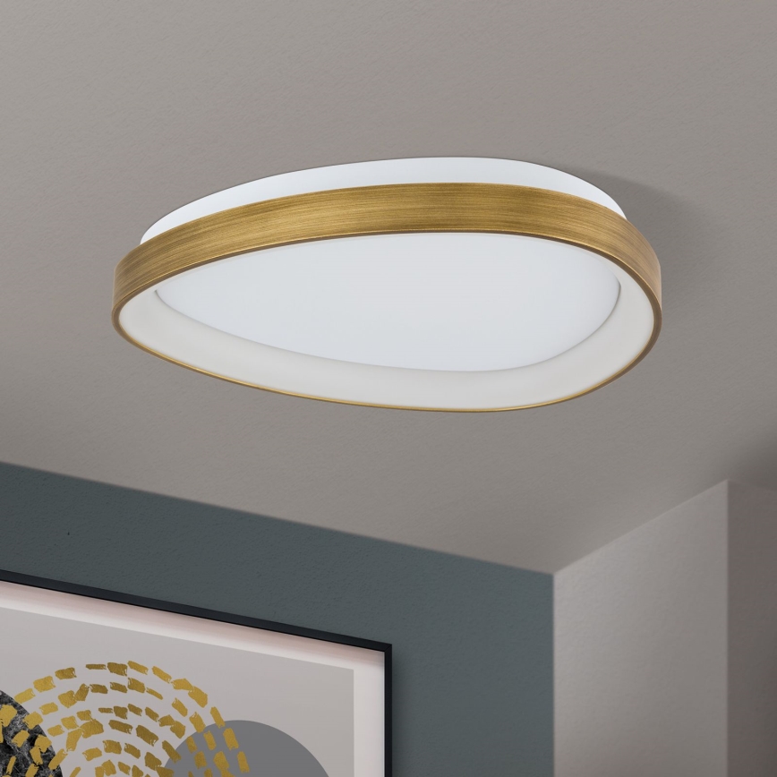 Светодиодный потолочный светильник CHARLIE LED/35W/230V диаметр 45 см золотистый
