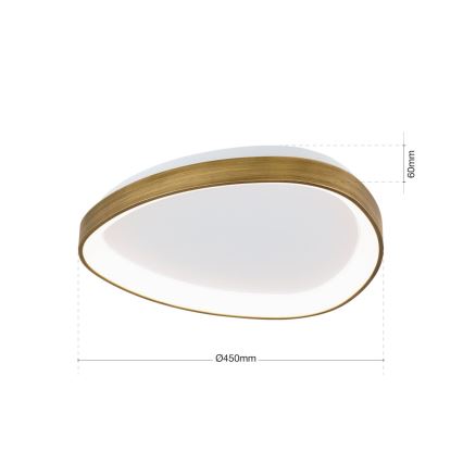 Светодиодный потолочный светильник CHARLIE LED/35W/230V диаметр 45 см золотистый