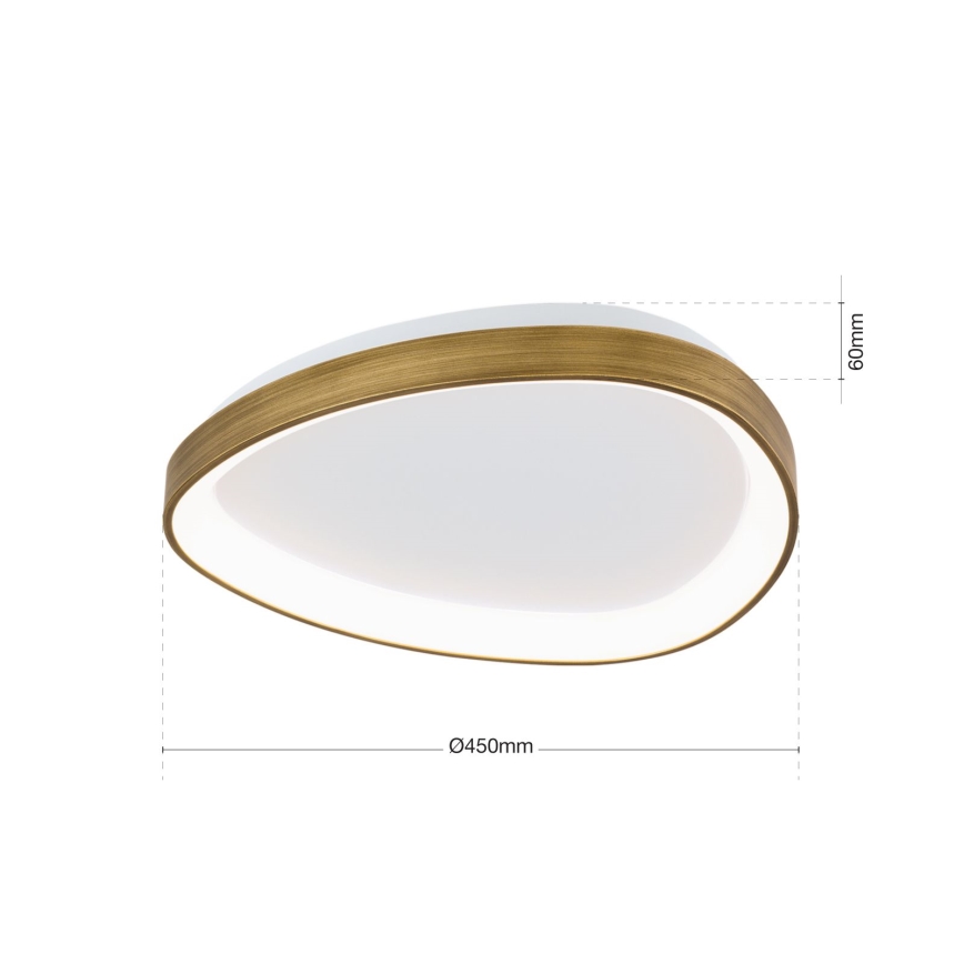 Светодиодный потолочный светильник CHARLIE LED/35W/230V диаметр 45 см золотистый