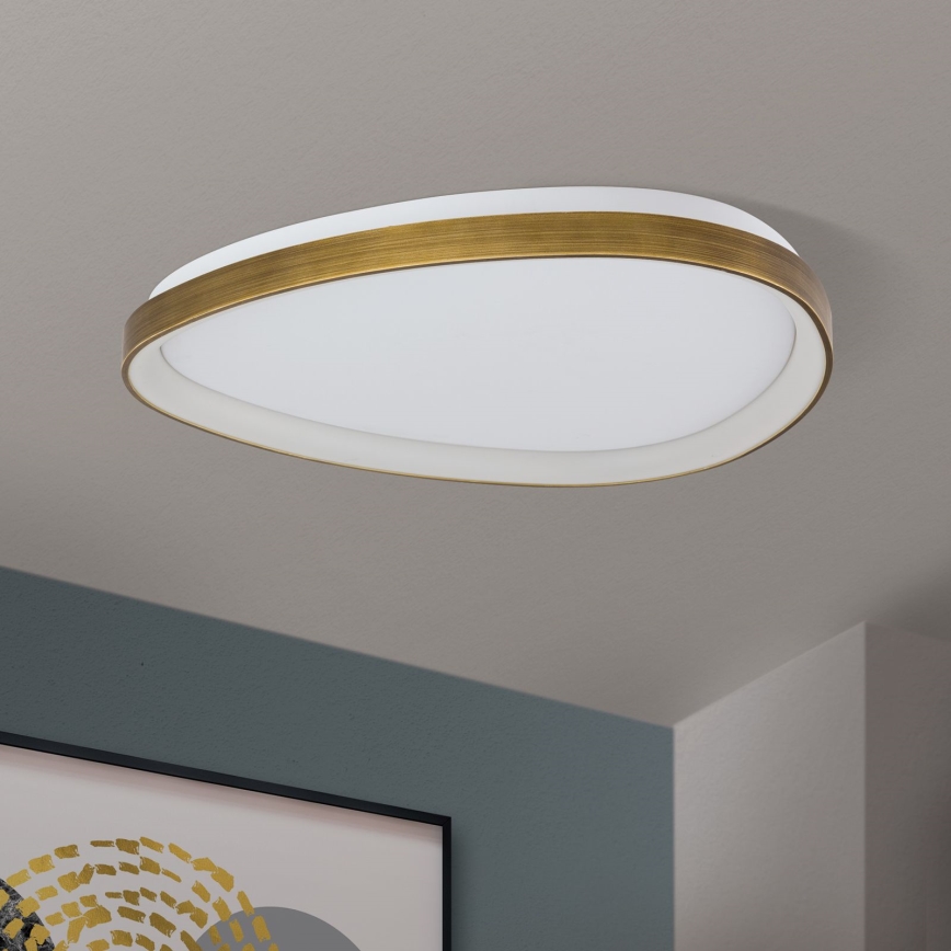Светодиодный потолочный светильник CHARLIE LED/48W/230V диаметр 65 см золотистый