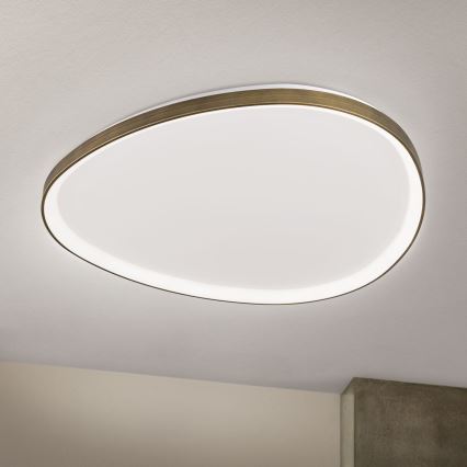 Светодиодный потолочный светильник CHARLIE LED/72W/230V диаметр 80 см золотистый