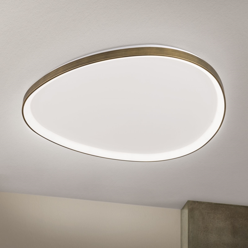 Светодиодный потолочный светильник CHARLIE LED/72W/230V диаметр 80 см золотистый
