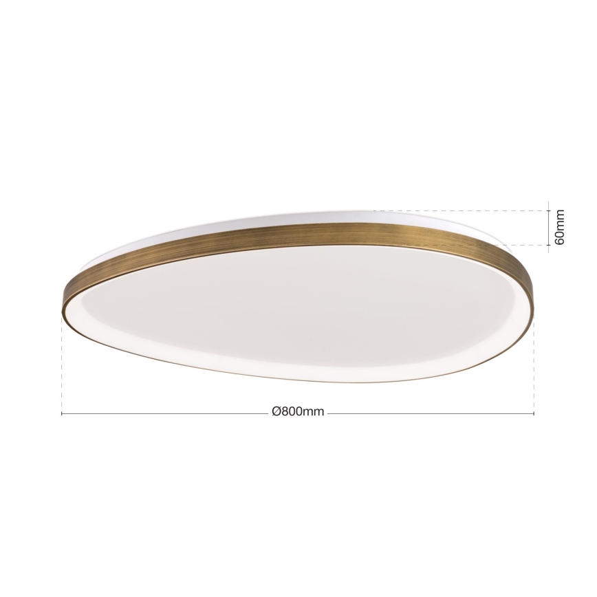 Светодиодный потолочный светильник CHARLIE LED/72W/230V диаметр 80 см золотистый