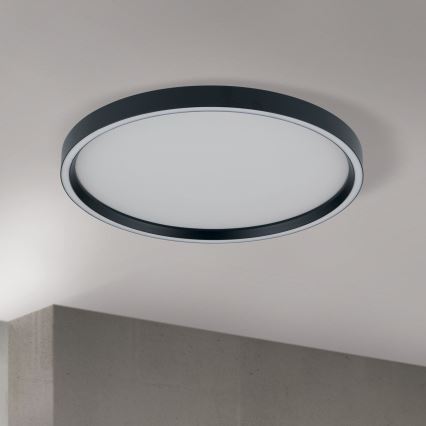Светодиодный потолочный светильник с регулированием яркости MASCA LED/36W/230V 2700/3350/4000K диаметр 40 см черный