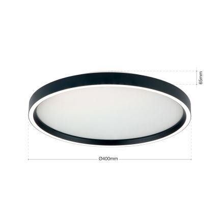 Светодиодный потолочный светильник с регулированием яркости MASCA LED/36W/230V 2700/3350/4000K диаметр 40 см черный